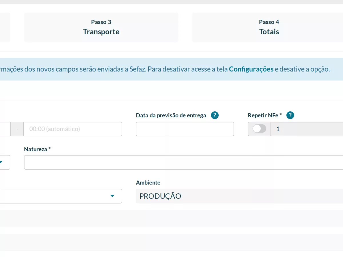 Emissão de NF-e no Plantae